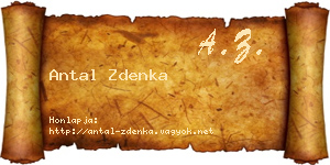 Antal Zdenka névjegykártya